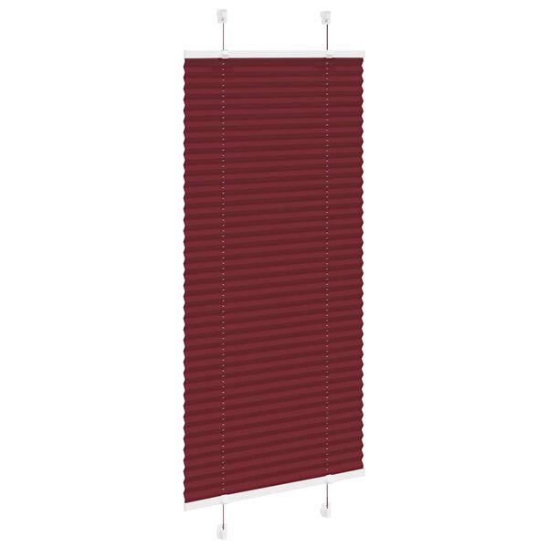 vidaXL plisz&iacute;rozott redőny Bordeaux piros 55x150 cm Sz&ouml;vetsz&eacute;less&eacute;g