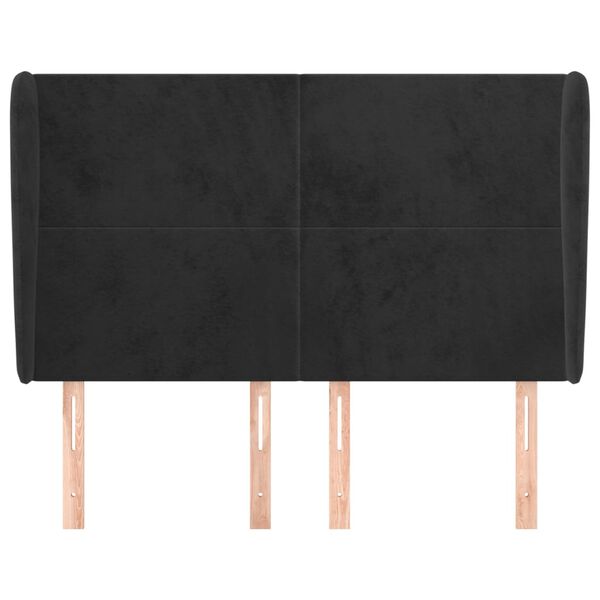 vidaXL fekete b&aacute;rsony fejt&aacute;mla sz&aacute;rnyakkal 147 x 23 x 118/128 cm