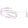 vidaXL sonoma tölgy színű szerelt fa ágykeret matrac nélkül 100x200 cm