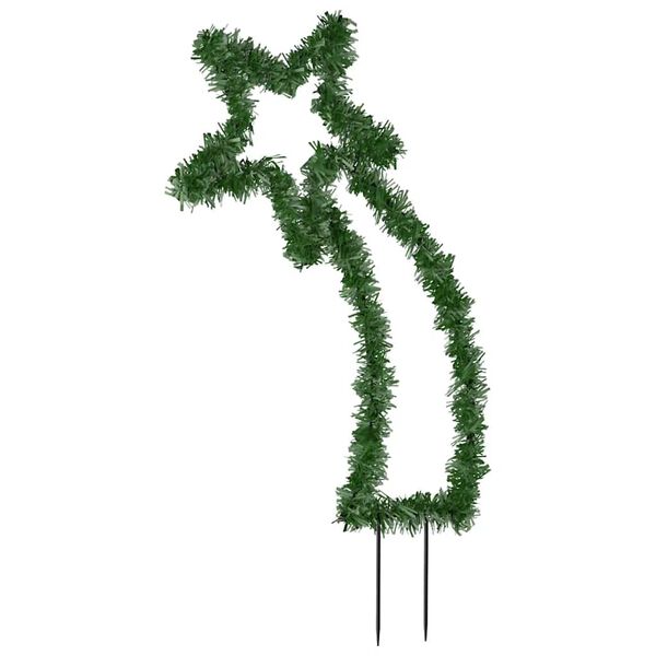 vidaXL karácsonyi hullócsillag fénydekoráció cövekekkel 115 LED 89 cm