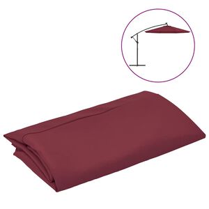 vidaXL Cserev&aacute;szon napernyőh&ouml;z Bordeaux v&ouml;r&ouml;s 300 cm