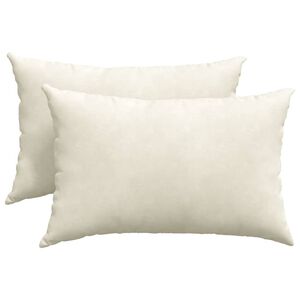 vidaXL Kanap&eacute; p&aacute;rn&aacute;k 2 pcs Kr&eacute;m 60 x 40 cm B&aacute;rsonyos sz&ouml;vet