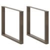 vidaXL 3 db U alak&uacute; &eacute;tkezőasztal l&aacute;b nat&uacute;r ac&eacute;l 100 x (72-73) cm ac&eacute;l