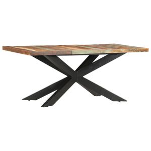 vidaXL t&ouml;m&ouml;r &uacute;jrahasznos&iacute;tott fa &eacute;tkezőasztal 180 x 90 x 76 cm