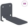 vidaXL Lebegő polc polcokkal 8 pcs Antracit 6 x 10,8 x 6,6 cm