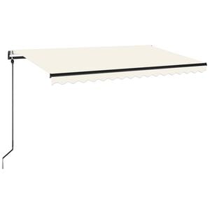 vidaXL kr&eacute;msz&iacute;nű automata sz&eacute;l&eacute;rz&eacute;kelős &eacute;s LED-es napellenző 400x350cm