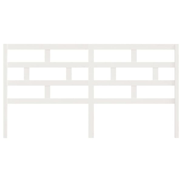 vidaXL feh&eacute;r t&ouml;m&ouml;r fenyőfa &aacute;gy fejt&aacute;mla 186 x 4 x 100 cm