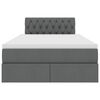 vidaXL Ágy tárolóval és LED lámpával Sötétszürke 120 x 200 cm