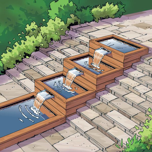 Ubbink Brisbane 30 rozsdamentes acél vízeséspenge kerti tóhoz