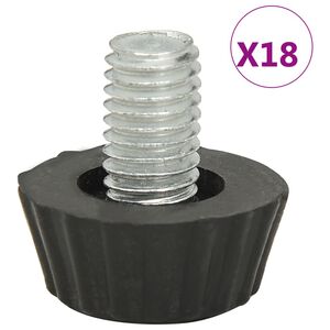 vidaXL 18 db fekete &aacute;ll&iacute;that&oacute; b&uacute;torl&aacute;b M8