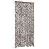 vidaXL barna &eacute;s feh&eacute;r zsen&iacute;lia rovarf&uuml;gg&ouml;ny 100 x 220 cm