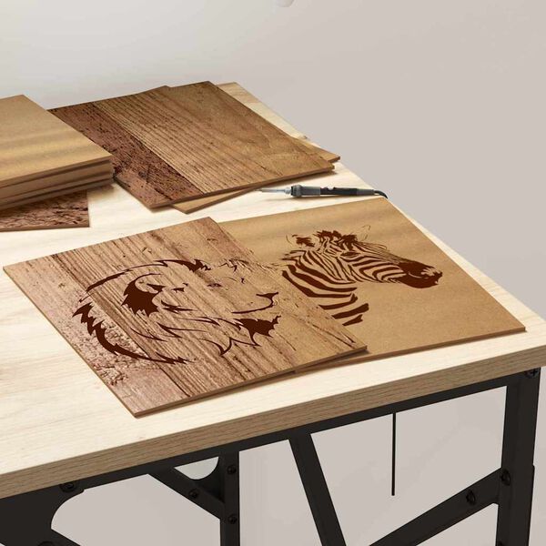 vidaXL Dekor Panelek 150 pcs &Ouml;reg fa 21 x 30 x 0,27 cm Faanyag