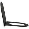 vidaXL Gyorsan Levehető WC Ülőke Fekete 44 x 36.4 x 3.4 cm Duroplast