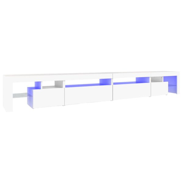 vidaXL fehér TV-szekrény LED-lámpákkal 290x36,5x40 cm