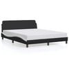 vidaXL fekete &eacute;s feh&eacute;r műbőr &aacute;gykeret Dover 152x203 cm