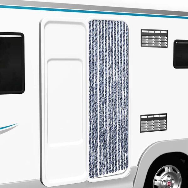 vidaXL k&eacute;k &eacute;s feh&eacute;r zsen&iacute;lia rovarf&uuml;gg&ouml;ny 56 x 200 cm