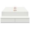 vidaXL Ágykeret tárolóval fiókkal tárolóval Fehér 80 cm Faanyag