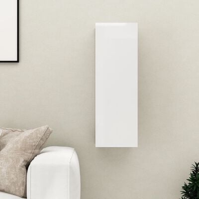 vidaXL magasfényű fehér forgácslap TV-szekrény 30,5 x 30 x 90 cm