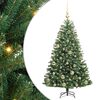 vidaXL Műanyag Hajtogat&oacute;s Kar&aacute;csonyfa Z&ouml;ld 120 cm PVC &eacute;s f&eacute;m