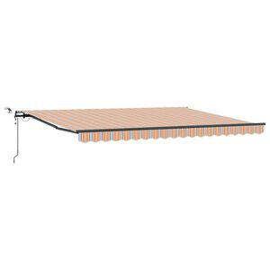 vidaXL Beh&uacute;zhat&oacute; napellenző Soksz&iacute;nű 450 &times; 350 cm Poli&eacute;szter
