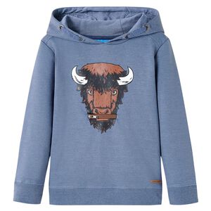 K&eacute;k melange kapucnis gyerekpul&oacute;ver 104