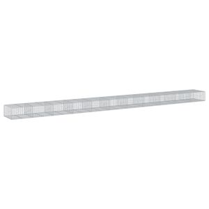 vidaXL horganyzott vas gabion kos&aacute;r fed&eacute;llel 1100 x 100 x 50 cm
