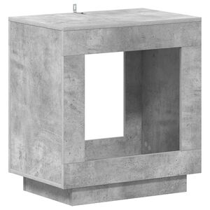 vidaXL Oldal asztal Betonsz&uuml;rke 60 x 40 x 65 cm Szerelt Fa