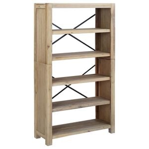 vidaXL 5-szintes t&ouml;m&ouml;r ak&aacute;cfa k&ouml;nyvespolc 80 x 30 x 140 cm