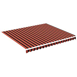 vidaXL narancss&aacute;rga &eacute;s barna poli&eacute;szter p&oacute;tsz&ouml;vet napellenzőh&ouml;z 400x350 cm