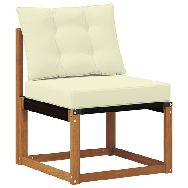 vidaXL K&uuml;lt&eacute;ri kanap&eacute; szett p&aacute;rn&aacute;val 5 pcs Term&eacute;szetes &eacute;s kr&eacute;msz&iacute;nű