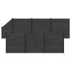 vidaXL Ker&iacute;t&eacute;s K&eacute;szlet 7 db 1138 x 186 cm WPC &eacute;s Alum&iacute;nium Fekete