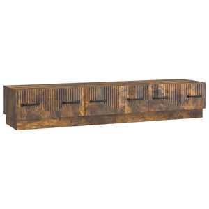 vidaXL TV szekr&eacute;ny fi&oacute;kkal F&uuml;st&ouml;s T&ouml;lgy 147 x 34,5 x 27 cm Szerelt Fa