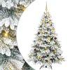 vidaXL Mű kar&aacute;csonyfa 300 LED-del &aacute;llv&aacute;nnyal Feh&eacute;r 180 cm PE &eacute;s PVC