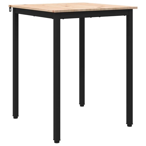 vidaXL Étkezőasztal Természetes 110 x 55 x 75 cm Tömör fenyőfa