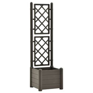 vidaXL antracitsz&uuml;rke polipropil&eacute;n r&aacute;csos kerti &uuml;ltető 43x43x142 cm