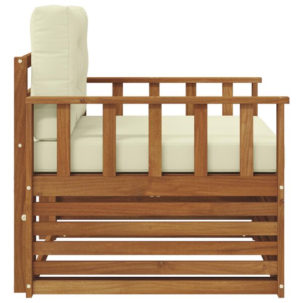 vidaXL K&uuml;lt&eacute;ri kanap&eacute; szett T&ouml;m&ouml;r ak&aacute;cfa &eacute;s poli&eacute;szter Term&eacute;szetes