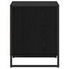 vidaXL &Eacute;jjeli asztal fi&oacute;kkal Fekete t&ouml;lgy 50 x 39,5 x 50 cm Faanyag