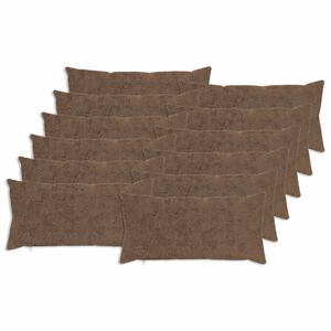 vidaXL P&aacute;rna huzat 12 db HEERLEN Vil&aacute;gos Barna 40 x 80 cm Műny&uacute;l Szőr