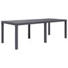 vidaXL barna rattan k&uuml;llemű műanyag kerti asztal 220 x 90 x 72 cm