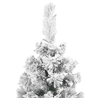 vidaXL zöld PVC vékony műkarácsonyfa hóval 150 cm