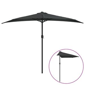 vidaXL antracit f&eacute;loldalas erk&eacute;ly napernyő alum&iacute;niumr&uacute;ddal 300x155 cm
