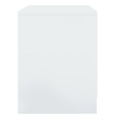 vidaXL 2 db magasfényű fehér forgácslap éjjeliszekrény 45x34,5x44,5 cm