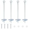 vidaXL F&ouml;ldi horgony 4 pcs Ez&uuml;st &Oslash;10 x 40 cm Galvaniz&aacute;lt f&eacute;m