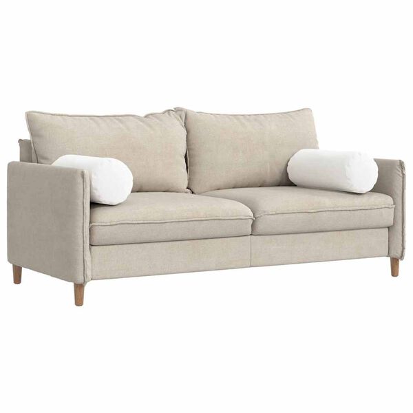 vidaXL Hengerpárnák 2 pcs Fehér Ø 25 x 70 cm szövet