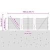 vidaXL Kerítésoszlop Szürke 10 x 0,5 m (13 mm háló) Acél és PVC