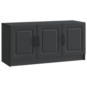 vidaXL TV szekr&eacute;ny Fekete 99 x 34,5 x 47 cm Szerelt Fa