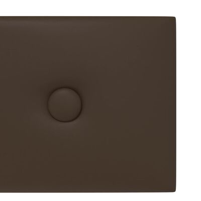 vidaXL 12 db barna műbőr fali panel 60 x 15 cm 1,08 m²