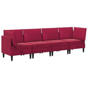 vidaXL Nappali b&uacute;tor szett 4 db Bord&oacute; B&aacute;rsony