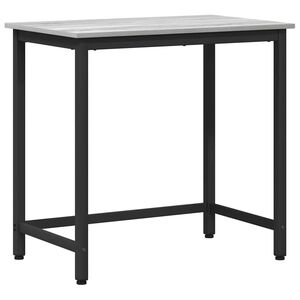 vidaXL asztal Sz&uuml;rke Sonoma 100 x 50 x 76,5 cm Műszaki fa &eacute;s ac&eacute;l