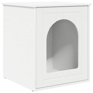vidaXL Macska H&aacute;z Feh&eacute;r 53 x 52 x 62 cm Szerelt Fa